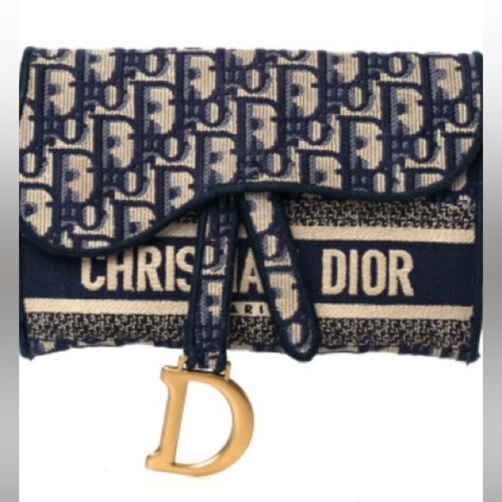 CHRISTIAN DIOR
Oblique Slim Saddle Pouch Blue
